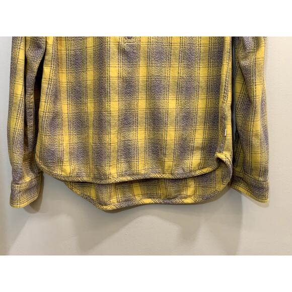 Toad & Co Shirt Women Size Small Yellow Gray 1/4 Zip Long Sleeve Organic Cotton - Picture 4 of 13